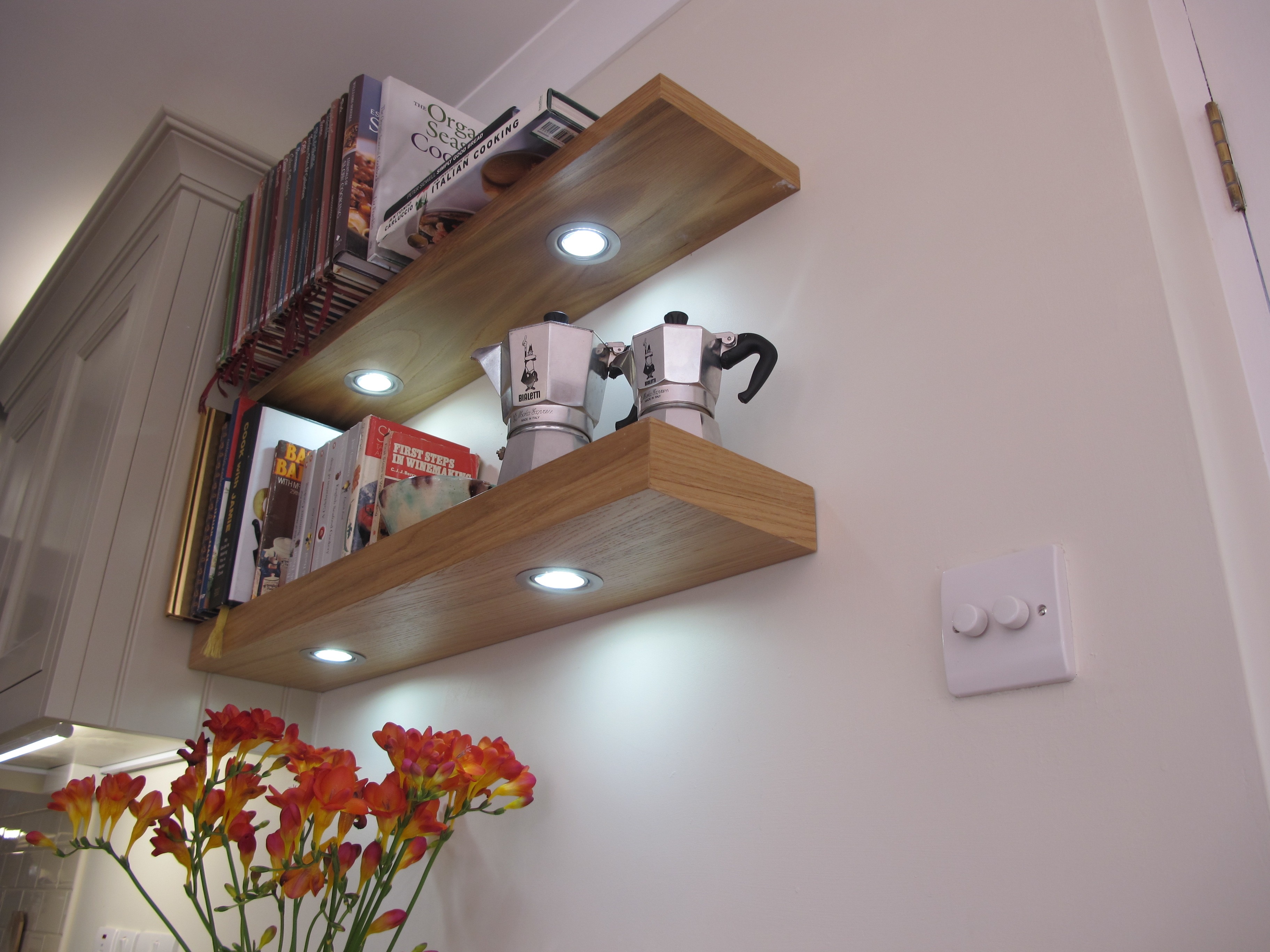 Gallery of floating shelves with lights Bespoke Nature